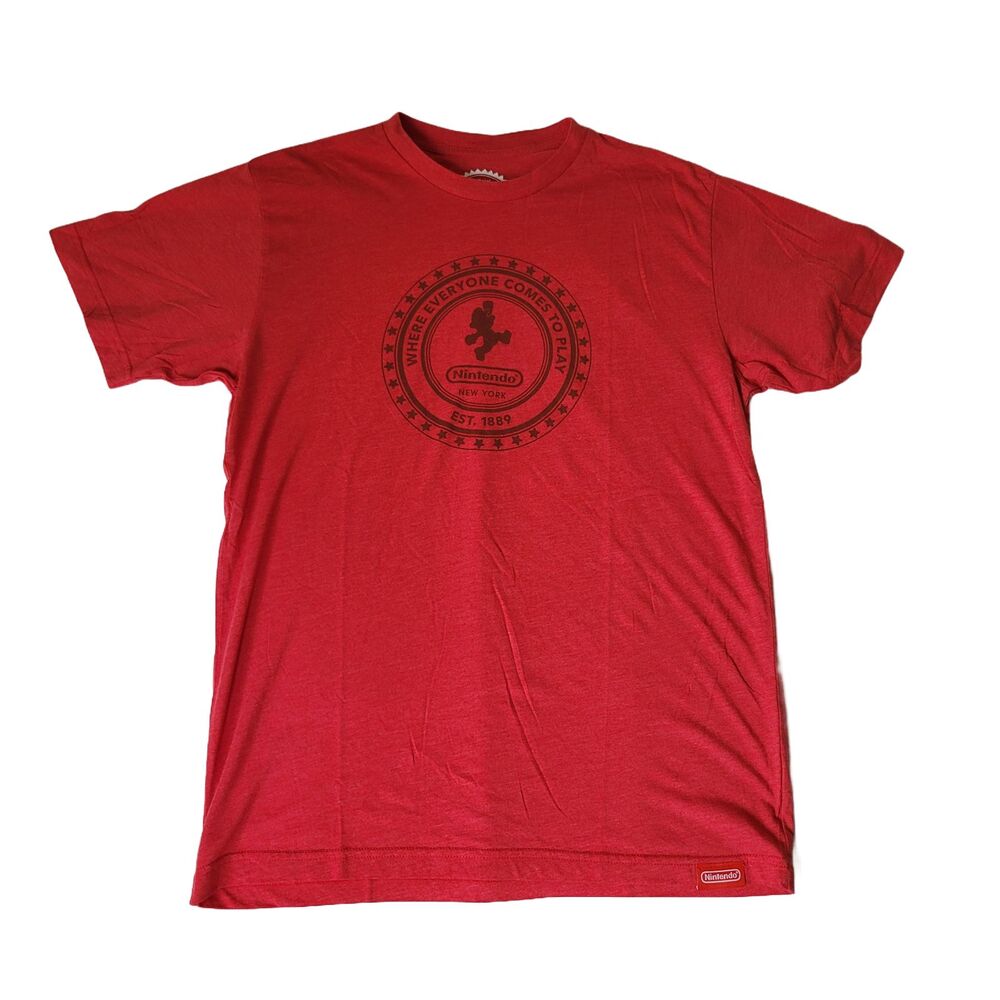 Nintendo New York T Shirt Men XL Red Mario Where Everyone Comes to Play 1889